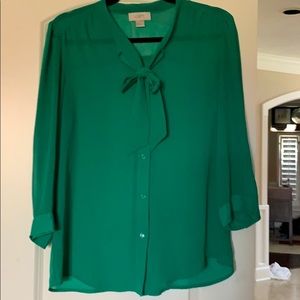 Emerald green loft button down